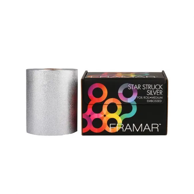 FRAMAR Alu Embossed Star Struck Silver Roll 97,5m 