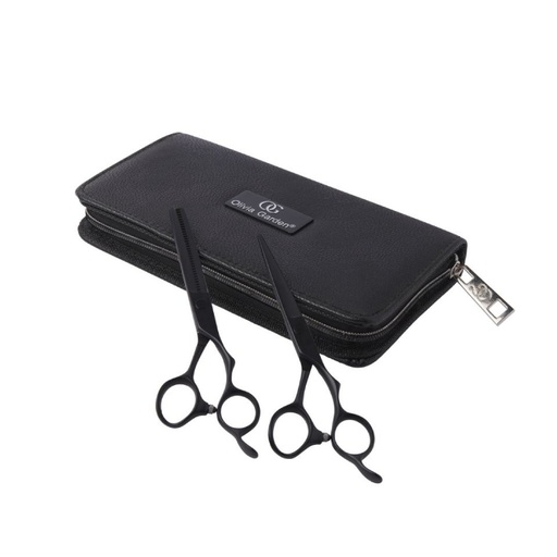 Olivia Garden SilkCut PRO Matt Black 5.00 Shear/6.35T EUR Thinner